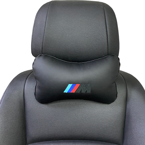 Подушки под шею Подушка под шею черная с вышивкой M (BMW) (Черная)