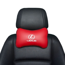 Подушка под шею красная с вышивкой 